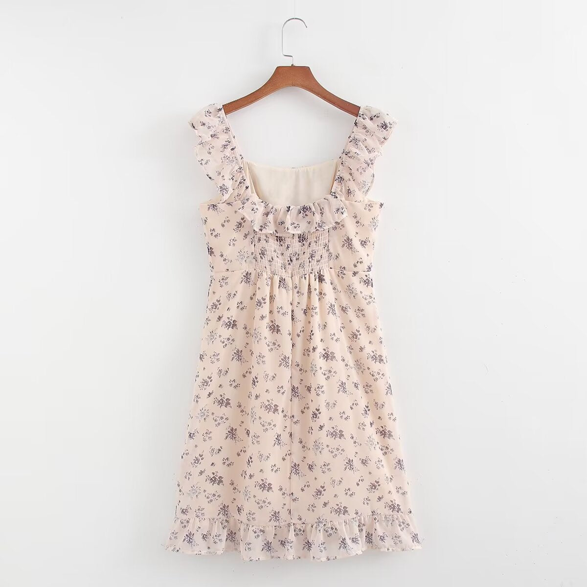 Autumn French Pastoral Lace Floral Dress