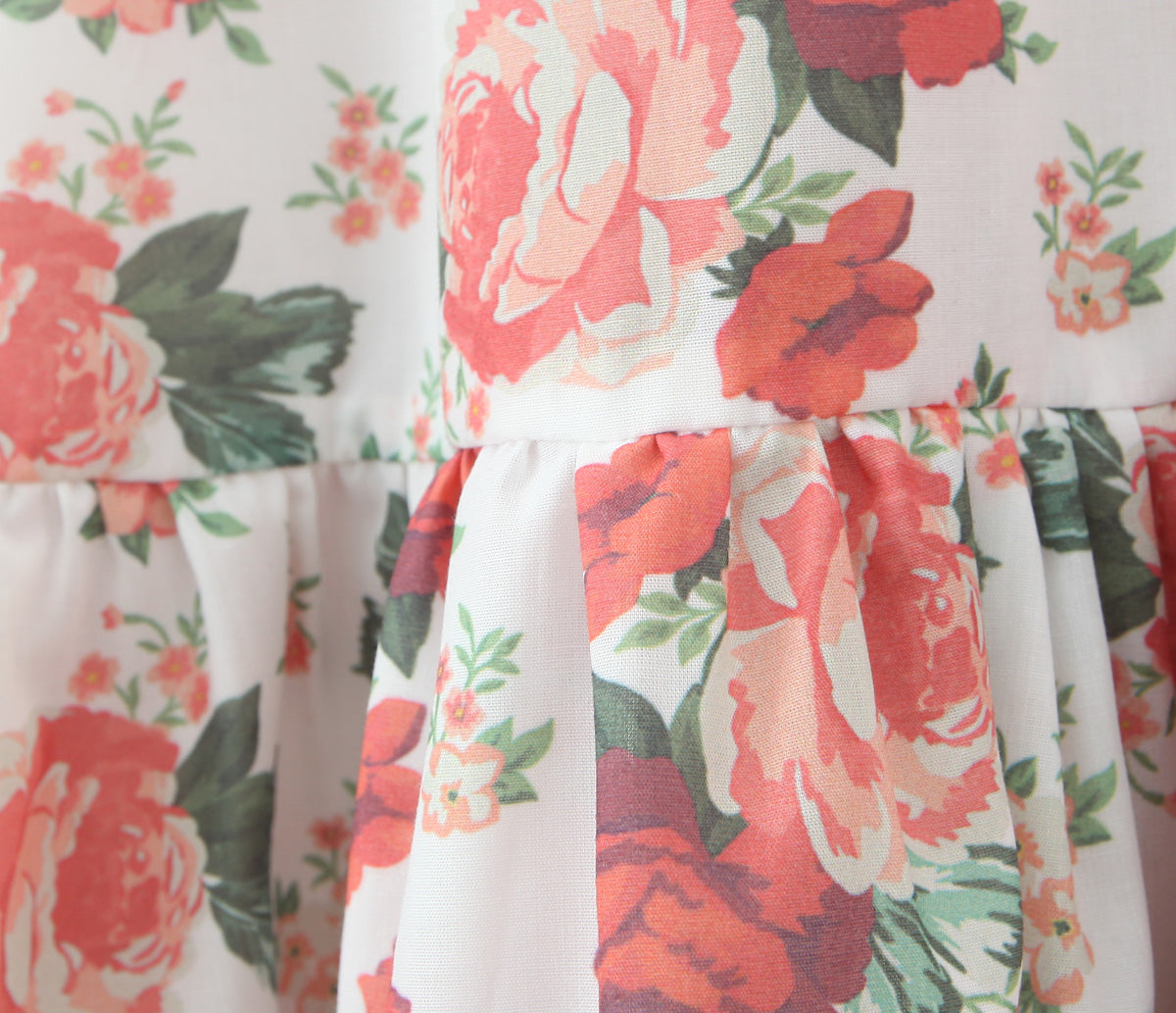 Floral Print French Waist Dress