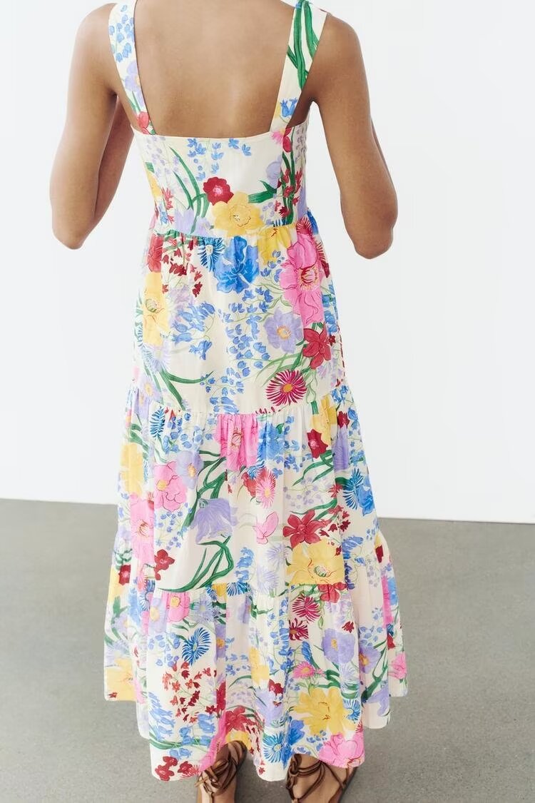 Floral Strap Maxi Dress