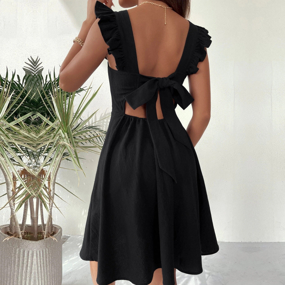 Office Medium Waist Black Dress